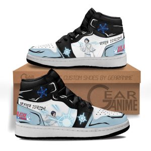 Uryu Ishida Kids Sneakers Custom Anime Bleach Kids Jordan 1 Shoes