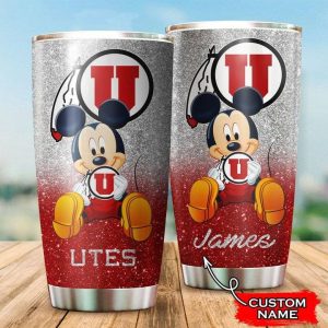 Utah Utes Mickey Custom Name Tumbler TB0577