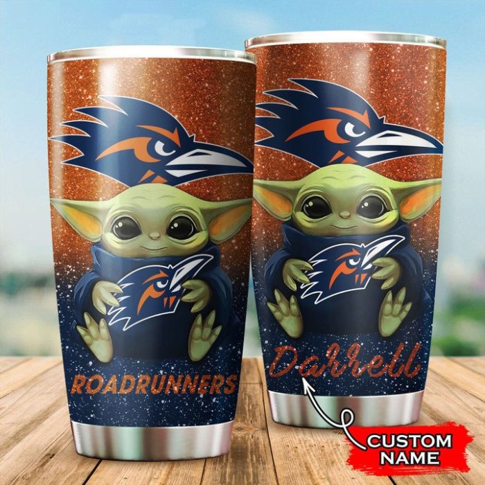 Utsa Roadrunners Baby Yoda Custom Name Tumbler TB0341