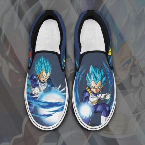 Vegeta Blue Slip On Shoes Canvas Dragon Ball Custom Anime Shoes