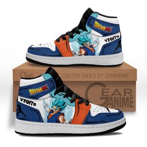 Vegito Kids Sneakers Custom Anime Dragon Ball Kids Jordan 1 Shoes
