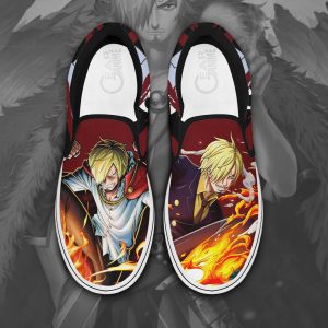 Vinsmoke Sanji Slip On Shoes One Piece Custom Anime Shoes
