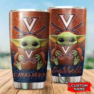 Virginia Cavaliers Baby Yoda Custom Name Tumbler TB0740