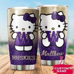 Washington Huskies Hello Kitty Custom Name Tumbler TB0894