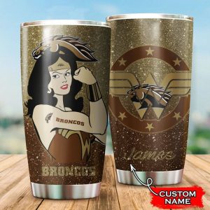 Western Michigan Broncos Wonder Woman Custom Name Tumbler TB1257