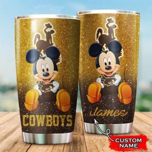 Wyoming Cowboys Mickey Custom Name Tumbler TB0931