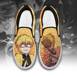 Zenitsu Slip On Shoes Canvas Custom Demon Slayer Anime Shoes