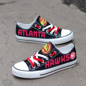 Atlanta Hawks Custom Shoes Basketball Hawks Low Top Sneakers Atlanta NBA Gumshoes Hawks LT1237