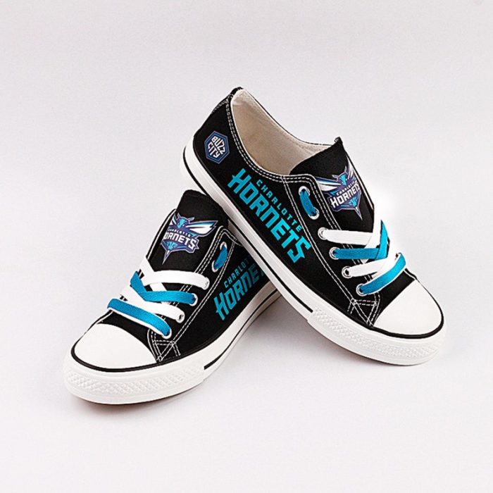 Charlotte Hornets Custom Shoes Basketball Hornets Low Top Sneakers Charlotte NBA Gumshoes Hornets LT1196