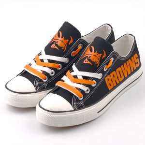 Cleveland Browns Shoes Football Browns Low Tops Browns Football Gift Browns Black LT1164