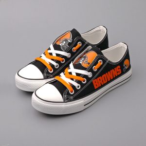 Cleveland Browns Shoes Football Browns Low Tops Browns Football Gift Browns Black LT1165