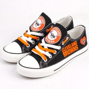 Cleveland Browns Shoes Football Browns Low Tops Browns Football Gift Browns Black LT1166