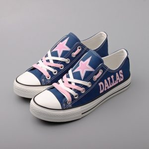 Dallas Cowboys Shoes Custom Low Top Sneakers Football Dallas Cowboys Blue LT1148