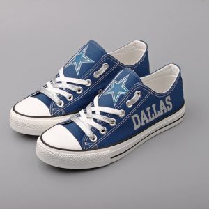 Dallas Cowboys Shoes Custom Low Top Sneakers Football Dallas Cowboys Blue LT1163