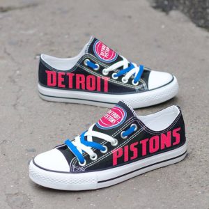 Detroit Pistons Custom Shoes Basketball Pistons Low Top Sneakers Detroit NBA Gumshoes Pistons LT1226