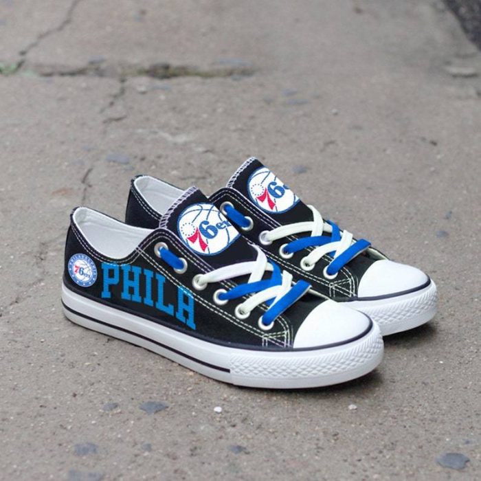 Philadelphia 76ers Custom Shoes Basketball 76ers Low Top Sneakers Philadelphia NBA Gumshoes 76ers LT1209