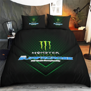 Supercross Monster Energy Bedding Set Duvet Cover Pillow Case