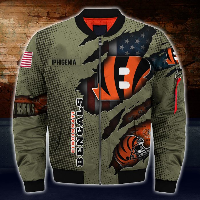 Cincinnati Bengals NFL Custom Bomber Jacket BBJ3484