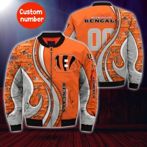 Cincinnati Bengals NFL Custom Your Number Bomber Jacket Trending BBJ3425