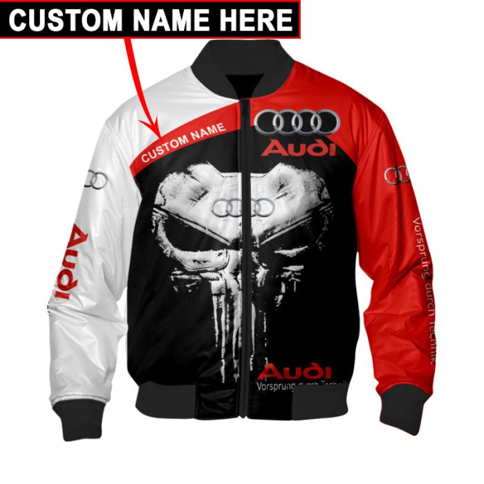 Custom Name Bomber Jacket Audi 3D Spring Autumn Casual Jacket For Racer Biker BBJ3257
