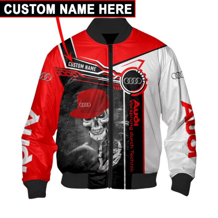 Custom Name Bomber Jacket Audi 3D Spring Autumn Casual Jacket For Racer Biker BBJ3258