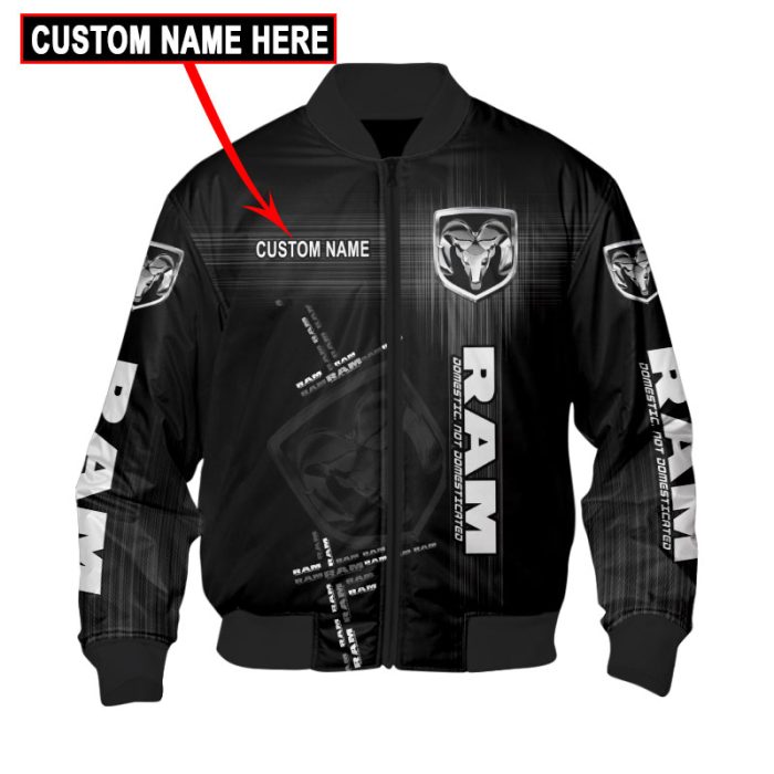 Custom Name Bomber Jacket Dodge Ram 3D Spring Autumn Casual Jacket For Racer Biker BBJ3215