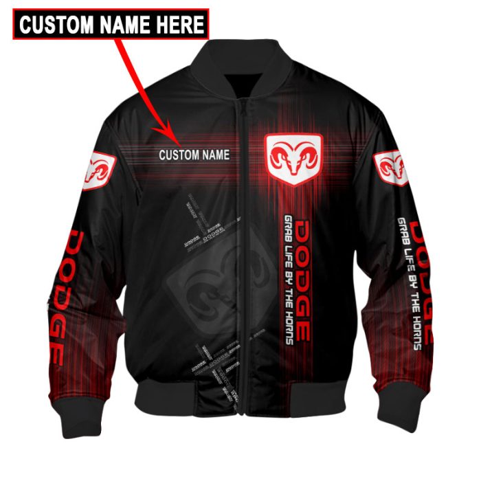 Custom Name Bomber Jacket Dodge Ram 3D Spring Autumn Casual Jacket For Racer Biker BBJ3225