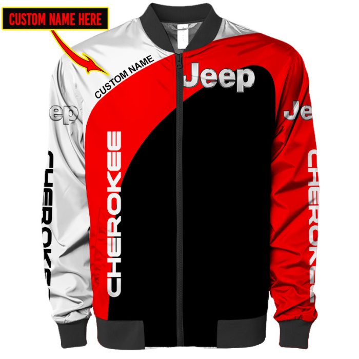 Custom Name Bomber Jacket Jeep 3D Spring Autumn Casual Jacket For Racer Biker BBJ3162