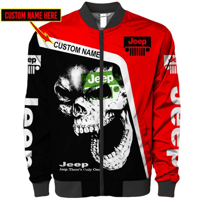 Custom Name Bomber Jacket Jeep 3D Spring Autumn Casual Jacket For Racer Biker BBJ3195