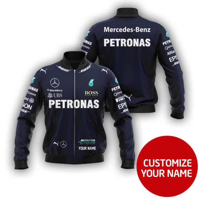 Custom Name Bomber Jacket Mercedes 3D Spring Autumn Casual Jacket Car Sports For Racer Biker BBJ3273