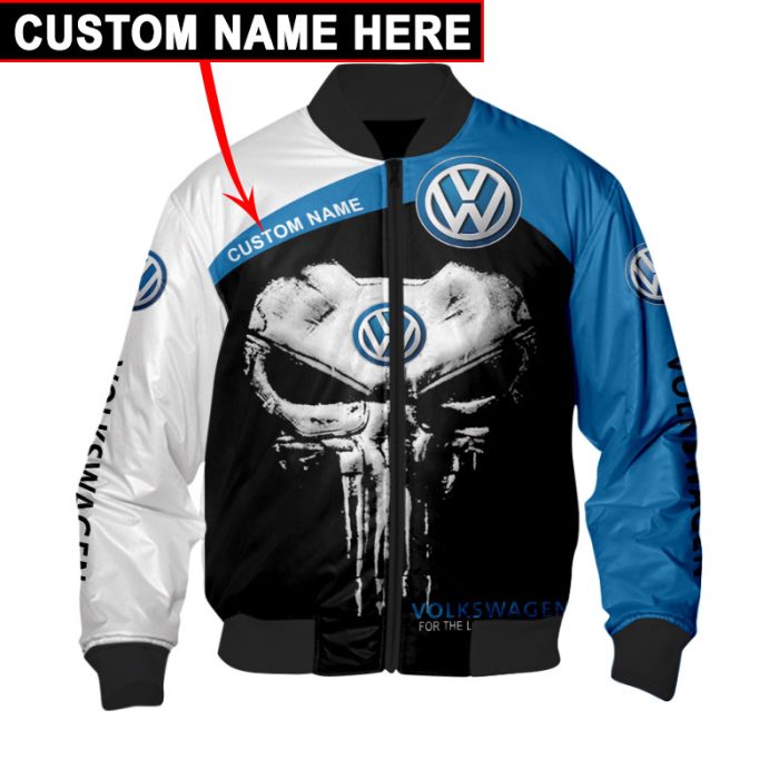 Custom Name Bomber Jacket Volkswagen 3D Spring Autumn Casual Jacket Car Sports For Racer Biker BBJ3243