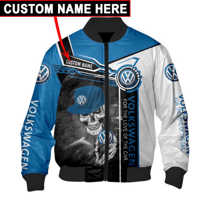 Custom Name Bomber Jacket Volkswagen 3D Spring Autumn Casual Jacket Car Sports For Racer Biker BBJ3244