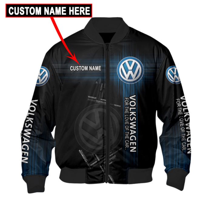 Custom Name Bomber Jacket Volkswagen 3D Spring Autumn Casual Jacket For Racer Biker BBJ3214