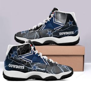 Dallas Cowboys Air Jordan 11 Custom Sneakers High Top Shoes JD110244