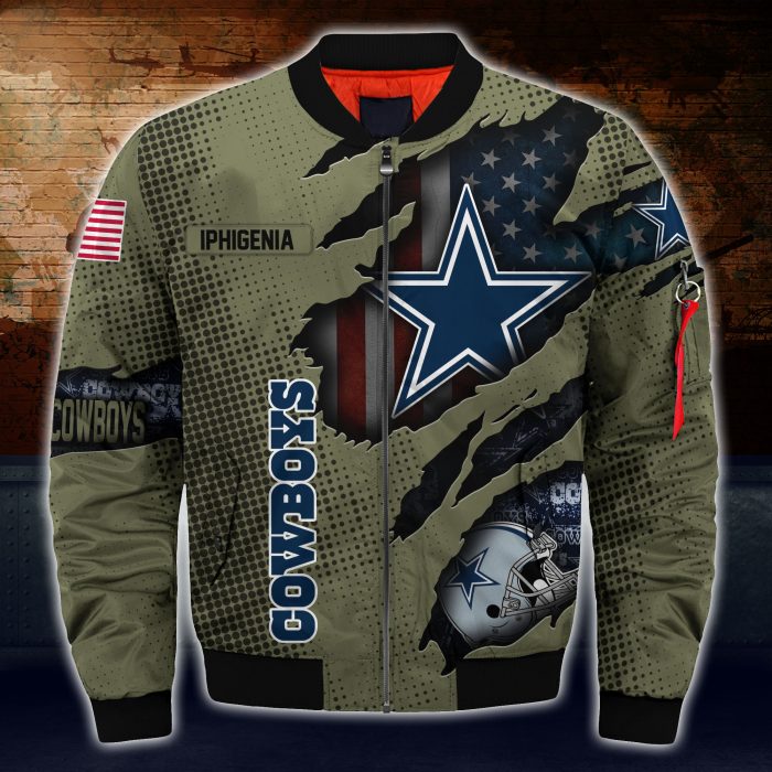 Dallas Cowboys NFL Custom Bomber Jacket BBJ3486