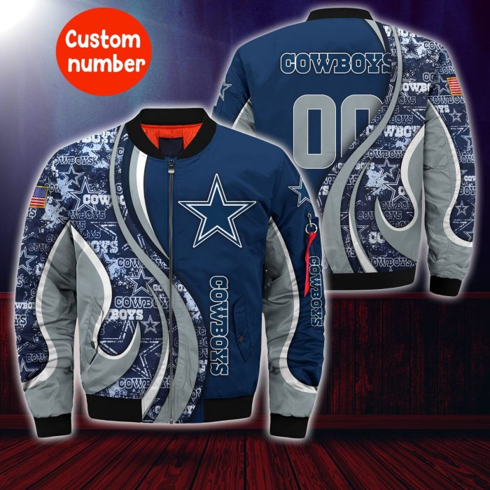 Dallas Cowboys NFL Custom Your Number Bomber Jacket Trending BBJ3412