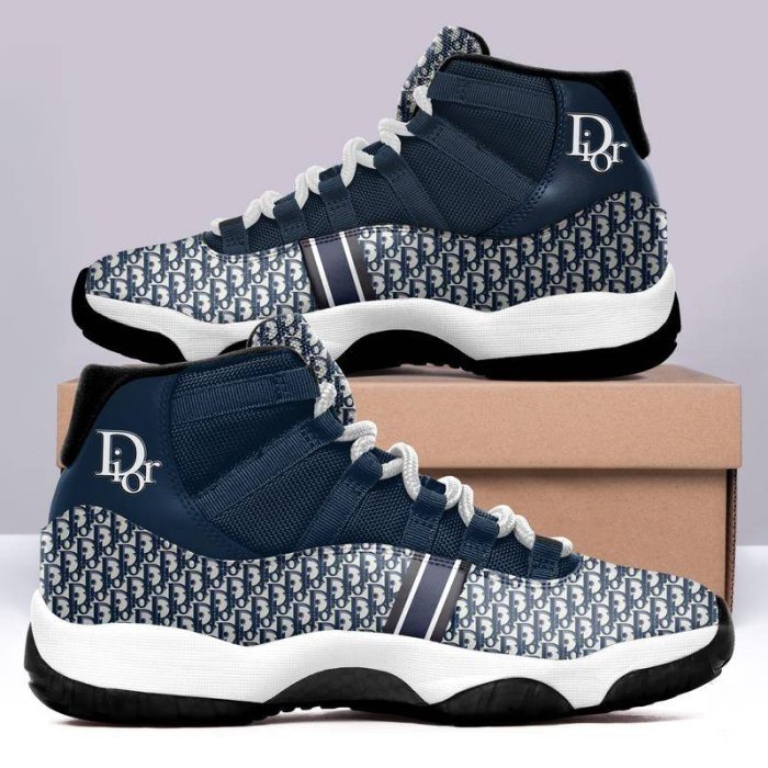 Dior Luxury Blue Air Jordan 11 Custom Shoes Dior Sneakers JD110130