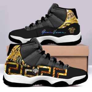 Gianni Versace Black Air Jordan 11 Custom Sneakers Shoes JD110200