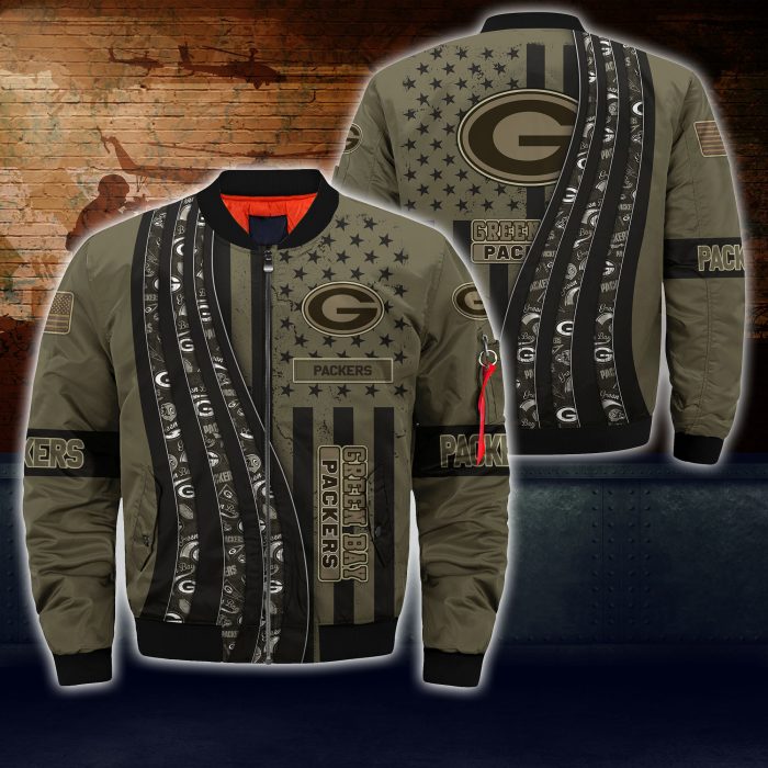 Green Bay Packers NFL Bomber Jacket Camo For This Season BBJ3535