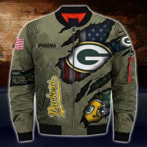 Green Bay Packers NFL Custom Bomber Jacket BBJ3505