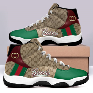 Gucci Air Jordan 11 Custom Sneaker Form Jordan 11 Sneaker 2022 Gucci Sneakers Gift For Gucci Fans JD110125
