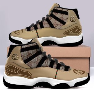 Gucci Black Gold Air Jordan 11 Custom Sneakers Shoes JD110242