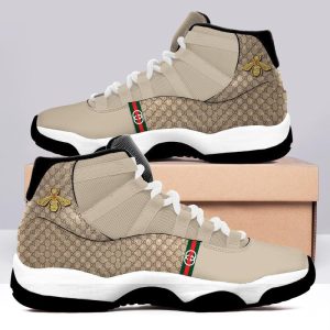 Gucci Gold Bee Air Jordan 11 Custom Sneakers Shoes JD110175