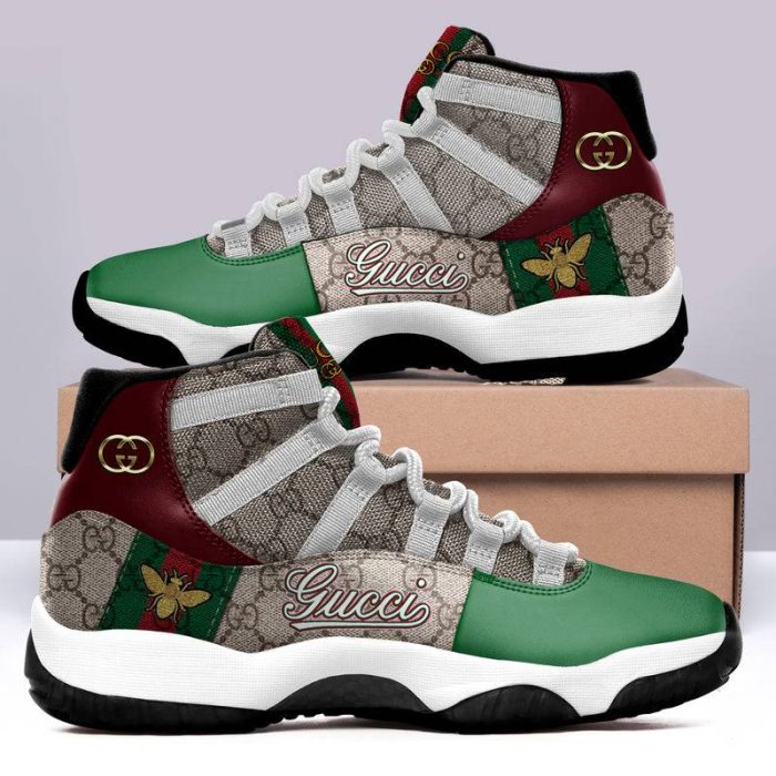 Gucci Stripe Bee Air Jordan 11 Custom Sneakers Shoes JD110236