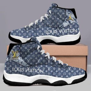 Louis Vuitton Blue Air Jordan 11 Custom Shoes Sneakers JD110128