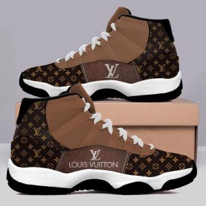Louis Vuitton Brown Monogram Air Jordan 11 Custom Sneakers Shoes JD110168