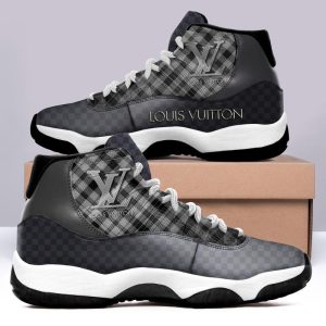 Louis Vuitton LV Air Jordan 11 Custom Sneakers Shoes Black JD110162
