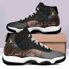 Louis Vuitton LV Black Brown Air Jordan 11 Custom Sneakers Shoes JD110160