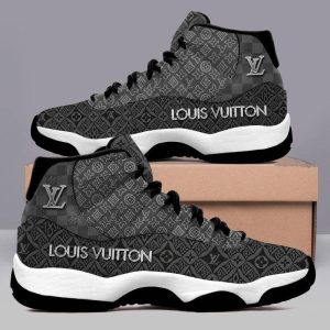Louis Vuitton LV Grey Air Jordan 11 Custom Sneakers Shoes Retro JD110155