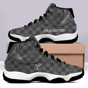 Louis Vuitton LV Retro Grey Air Jordan 11 Custom Sneakers Shoes JD110163